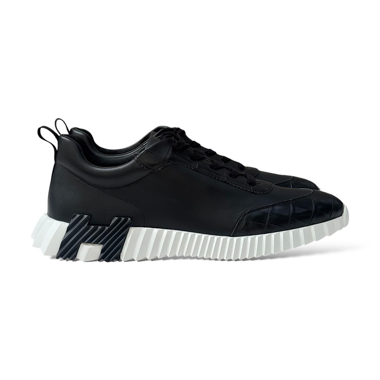 Hermès Bouncing Sneaker 46 EU Touch Black Calfskin/Croco – The