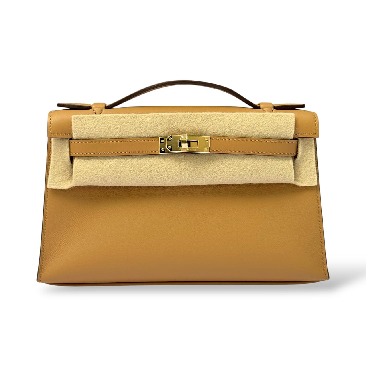 Hermes Kelly Pochette SO Biscuit Swift PBHW