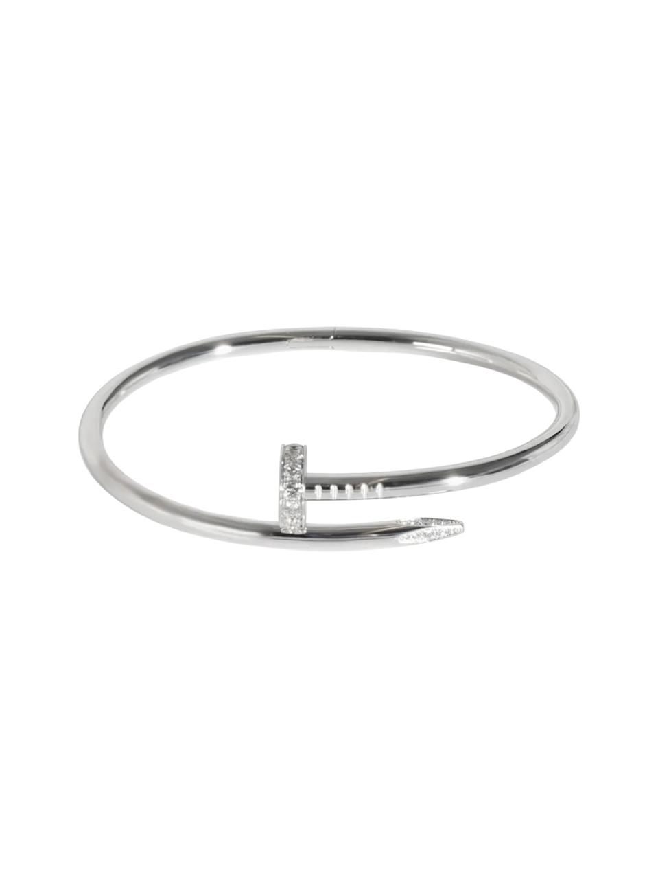 Cartier Juste Un Clou 18K White Gold Bracelet Size 17