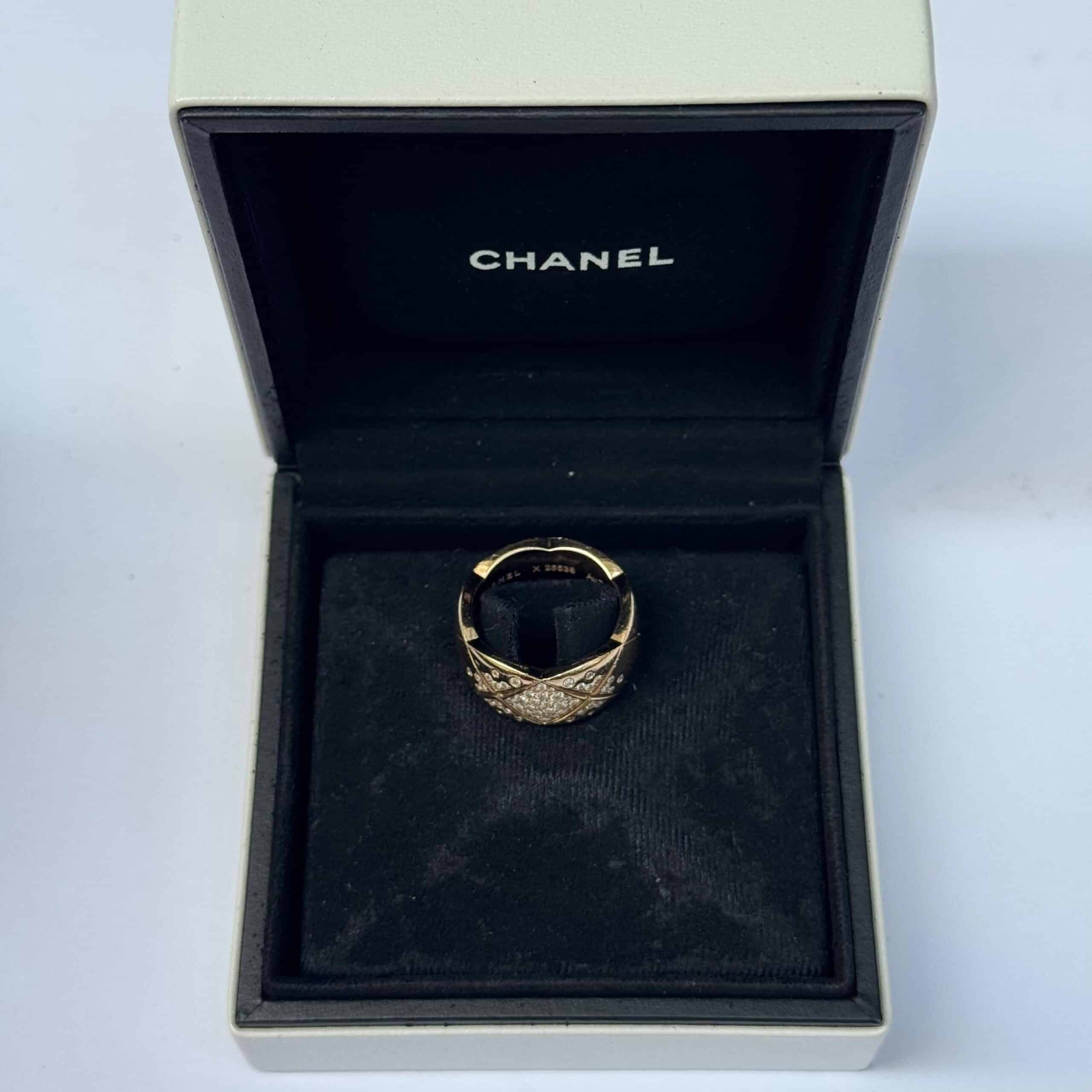 Chanel Coco Crush Ring Beige Gold Size 56 - Image 2