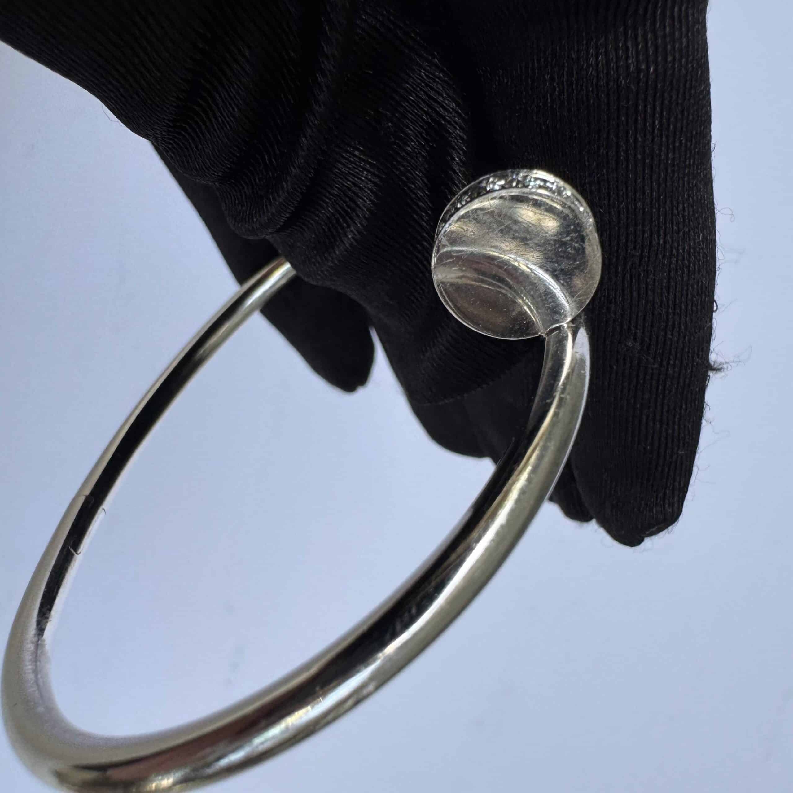 Cartier Juste Un Clou 18K White Gold Bracelet Size 17 - Image 4