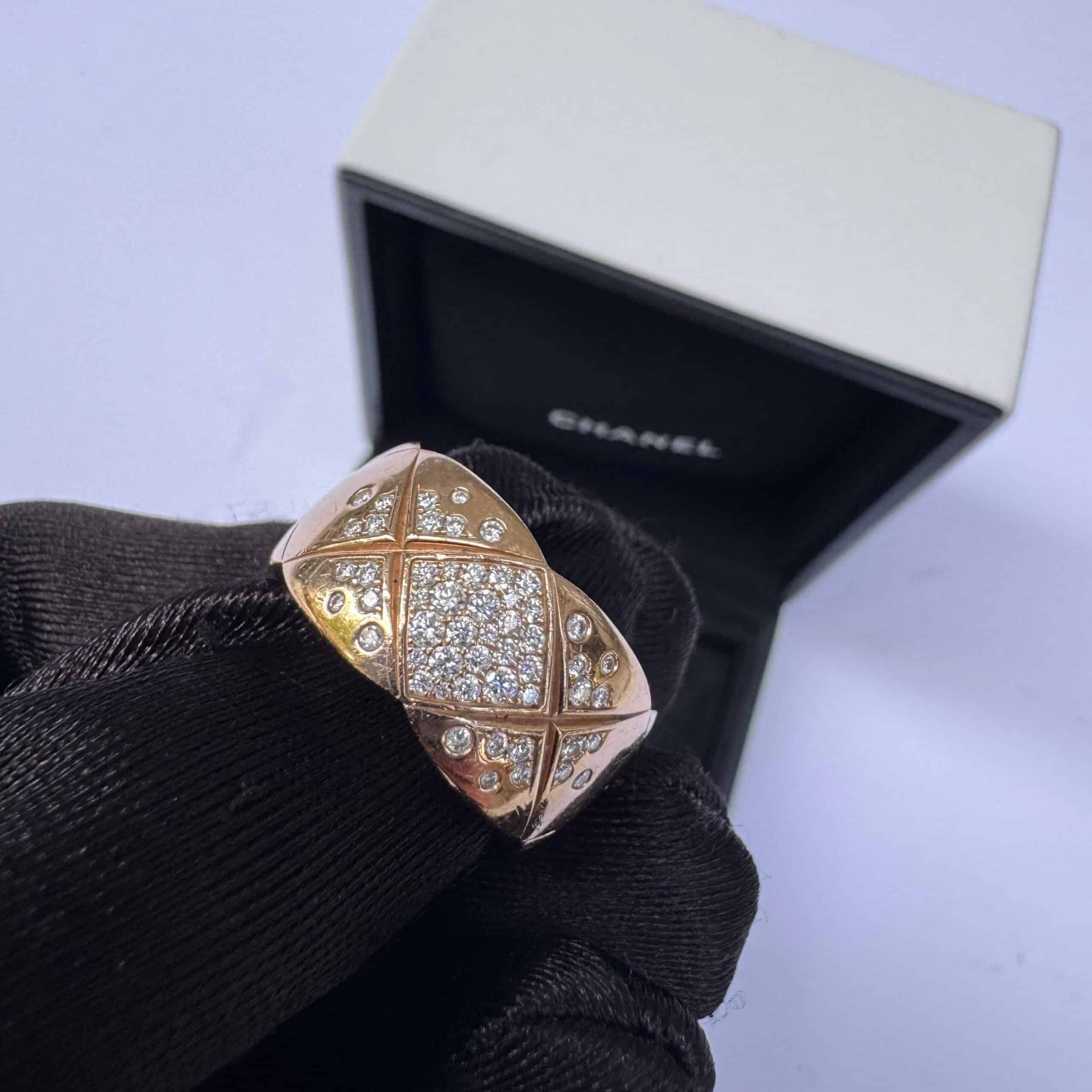Chanel Coco Crush Ring Beige Gold Size 56 - Image 3
