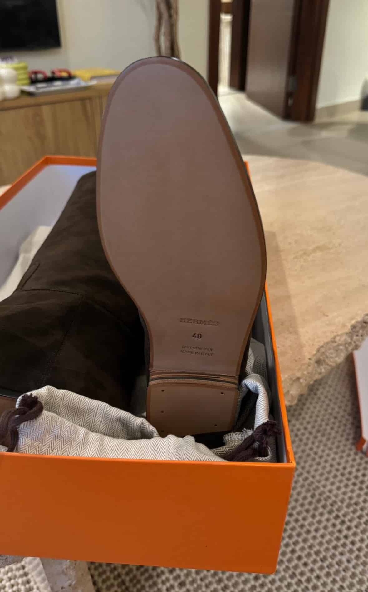 Hermes Jumping Suede Boots 40 EU - Image 4