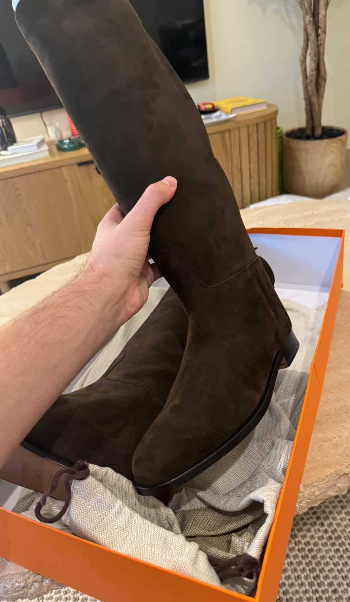 Hermes Jumping Suede Boots 40 EU - Image 5