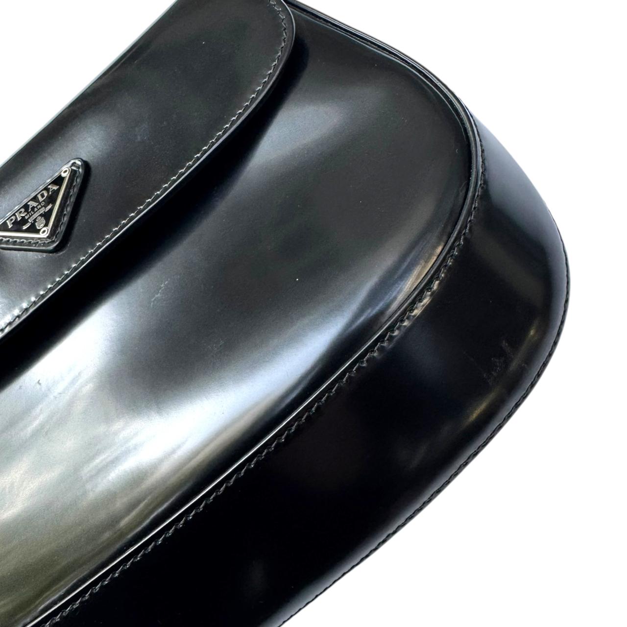 Prada Cleo Small Brushed Leather Shoulder Bag With Flap - Image 4