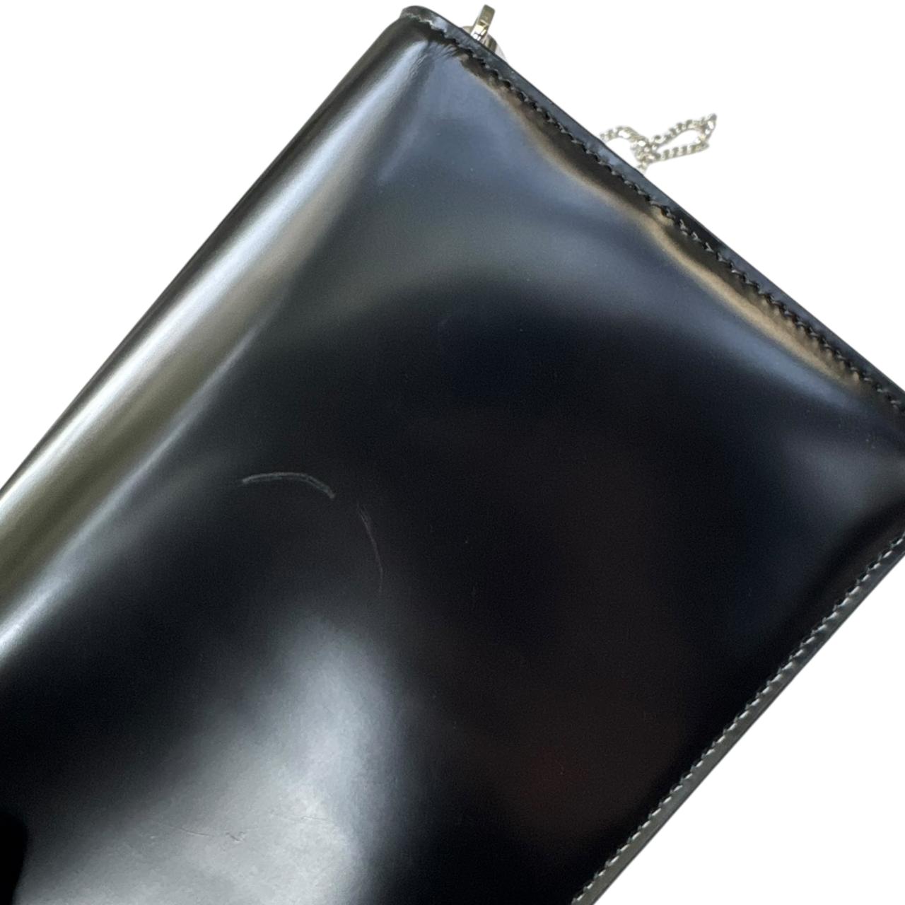 Prada Triangle Logo Wallet on Chain in Brushed Leather - Image 3