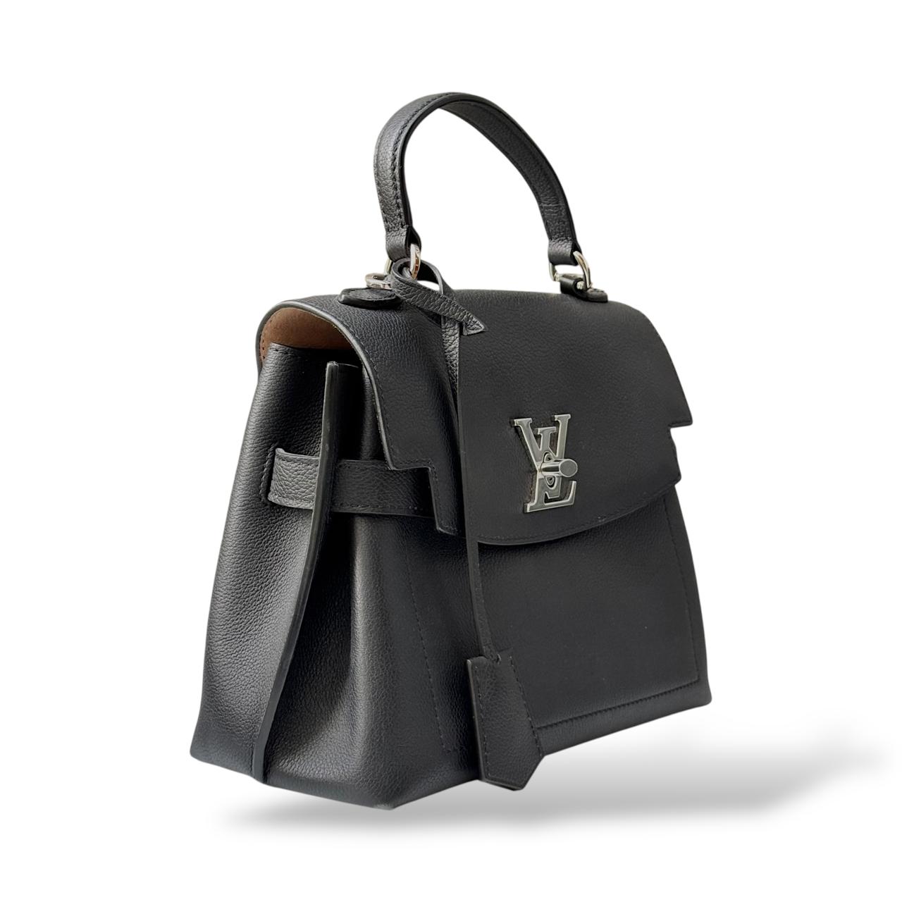 Louis Vuitton Black Leather LockMe Ever BB Bag - Image 3