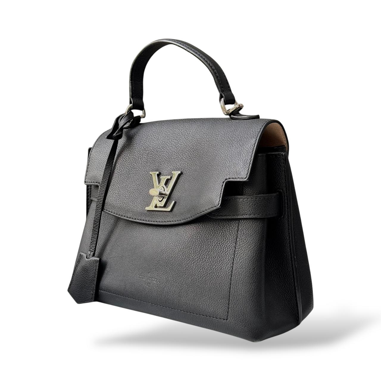 Louis Vuitton Black Leather LockMe Ever BB Bag - Image 6