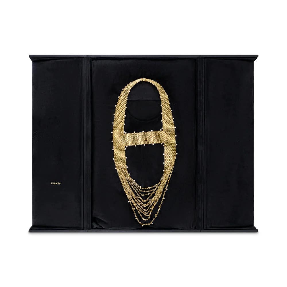 Hermes Limited Edition Collier Chaine d'Ancre Gold Diamonds - Image 2