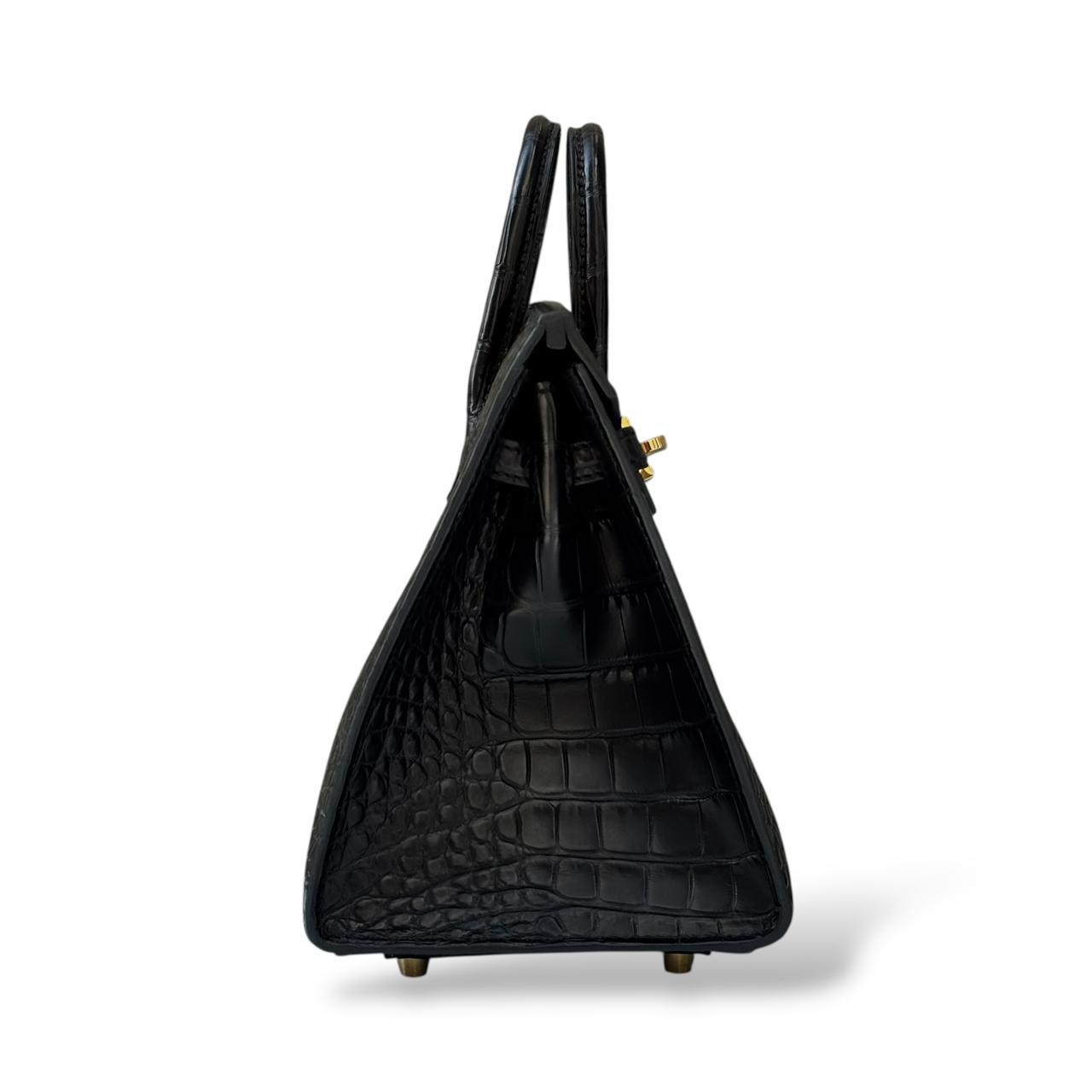 Hermes Birkin 20 Black Alligator GHW - Image 3