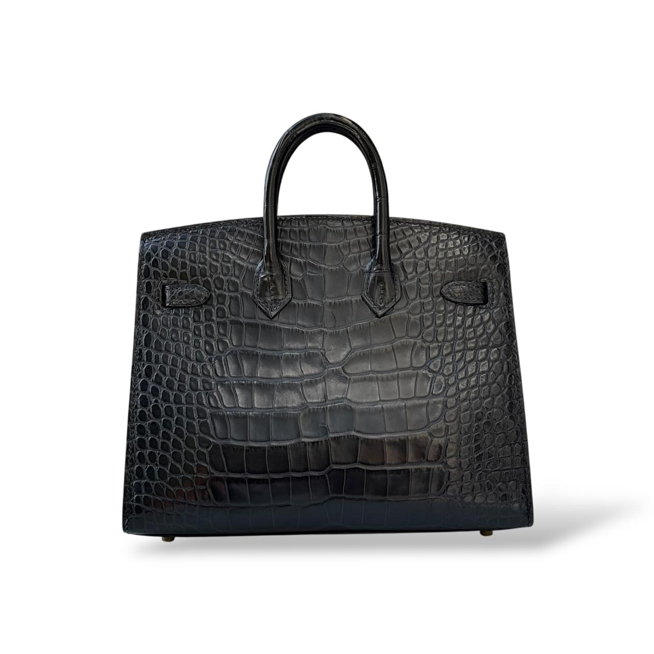 Hermes Birkin 20 Black Alligator GHW - Image 4