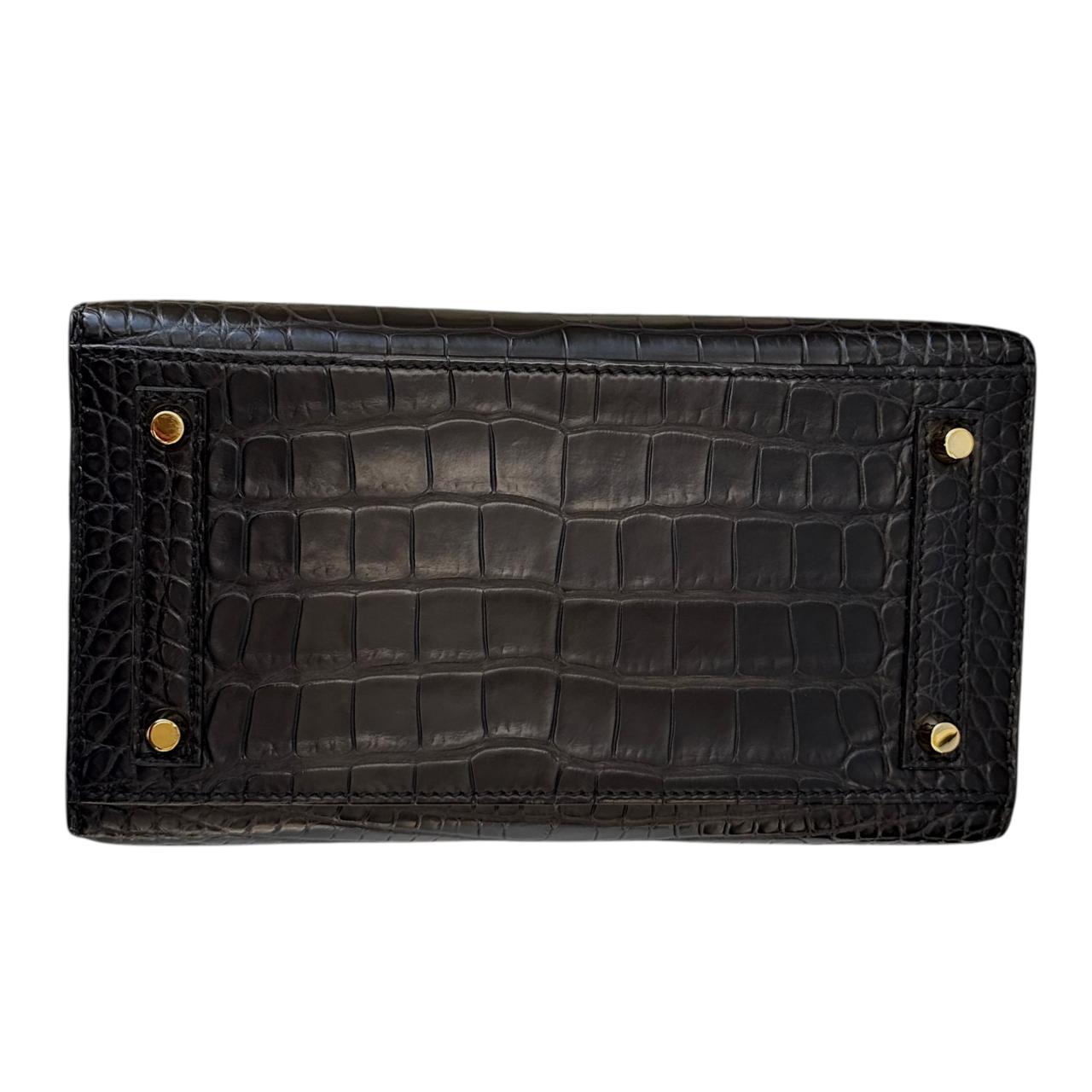 Hermes Birkin 20 Black Alligator GHW - Image 9
