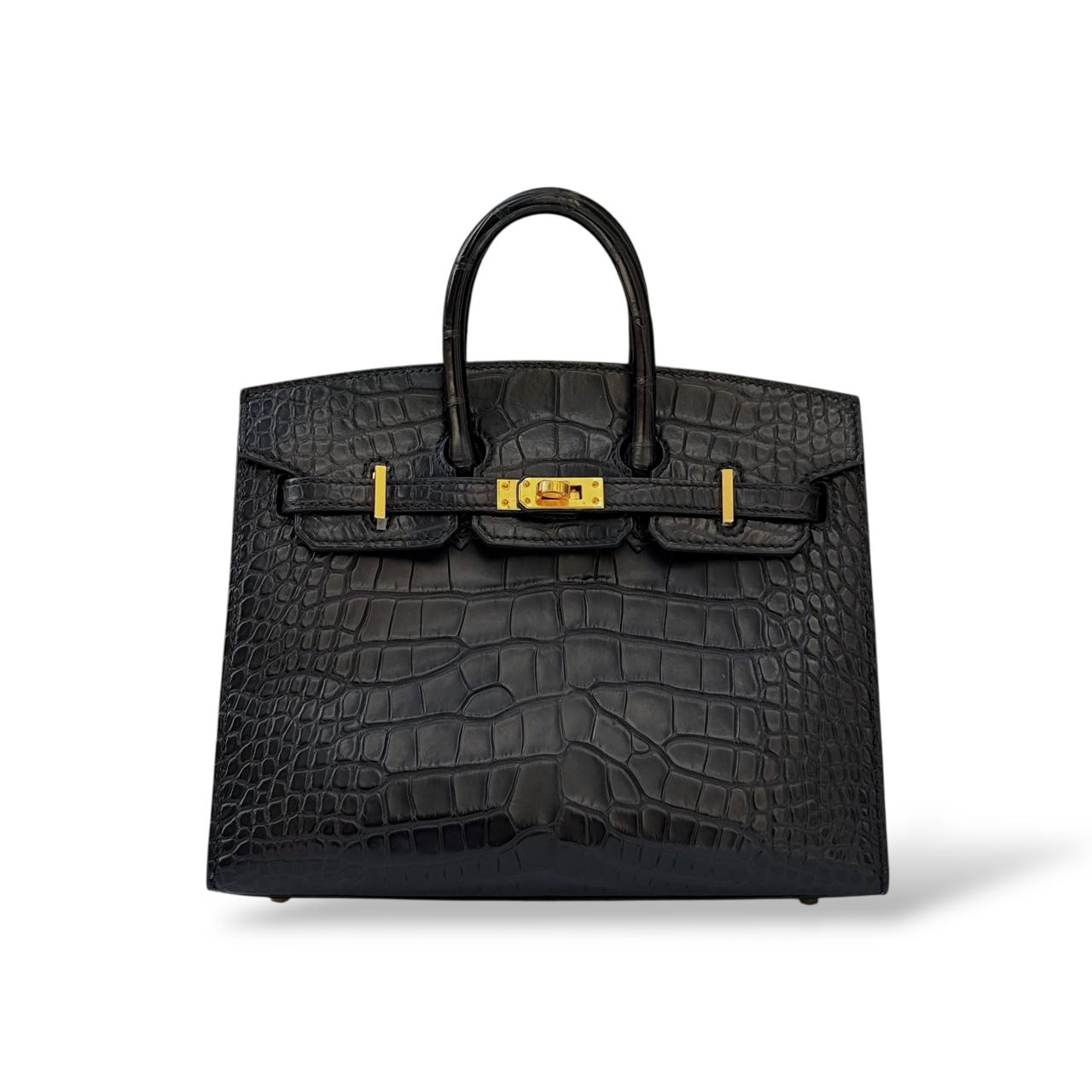 Hermes Birkin 20 Black Alligator GHW