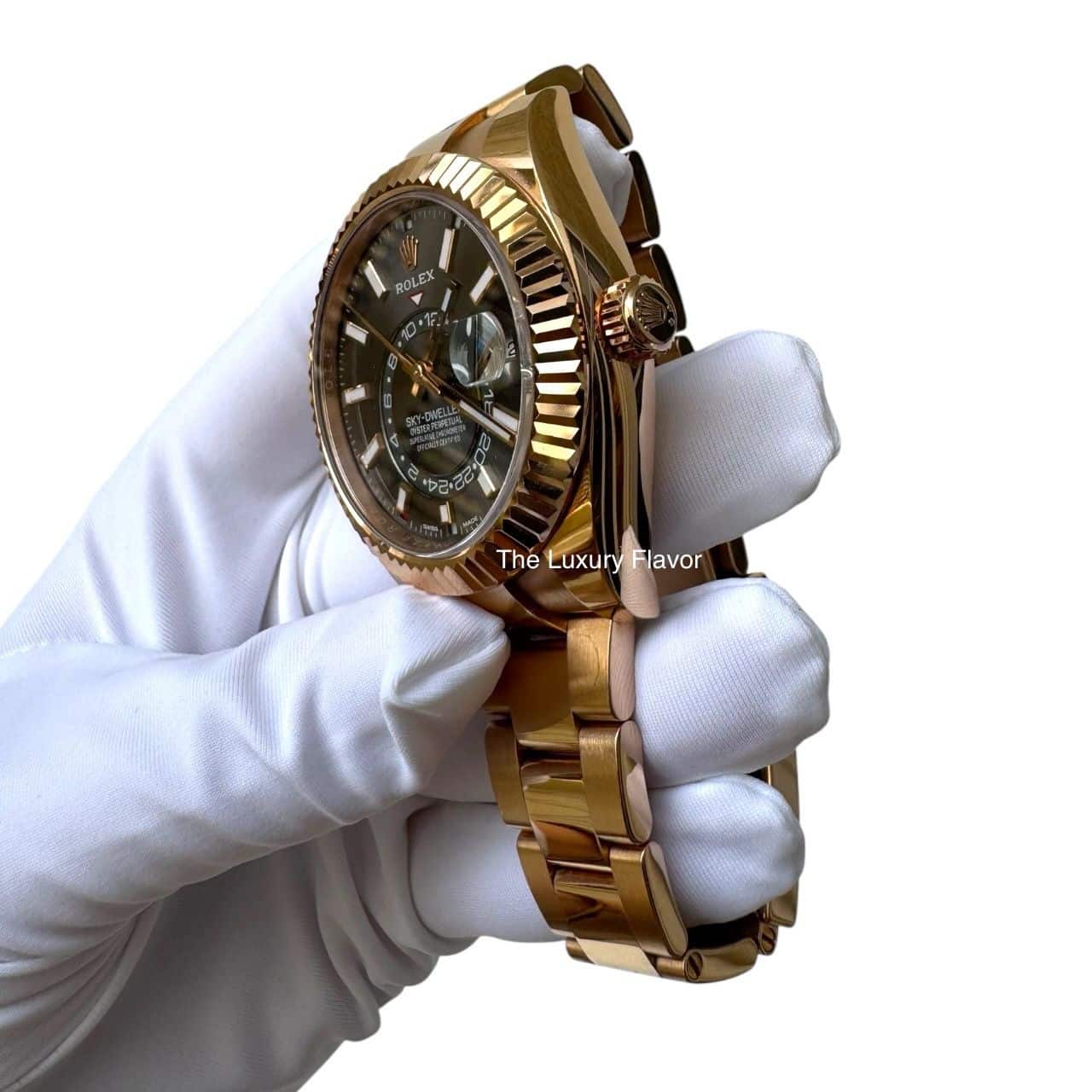 Rolex Sky-Dweller Oyster 42 mm 336935 Everose Gold Slate Dial Oyster Bracelet - Image 3