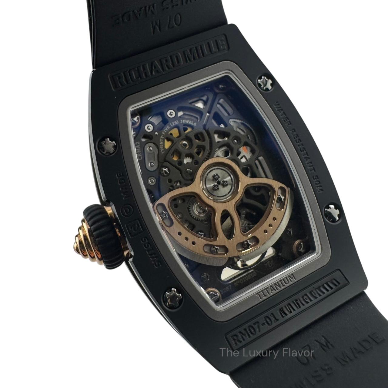 Richard Mille RM07-01 Black Ceramic Black Diamonds Openworked Dial - Image 5