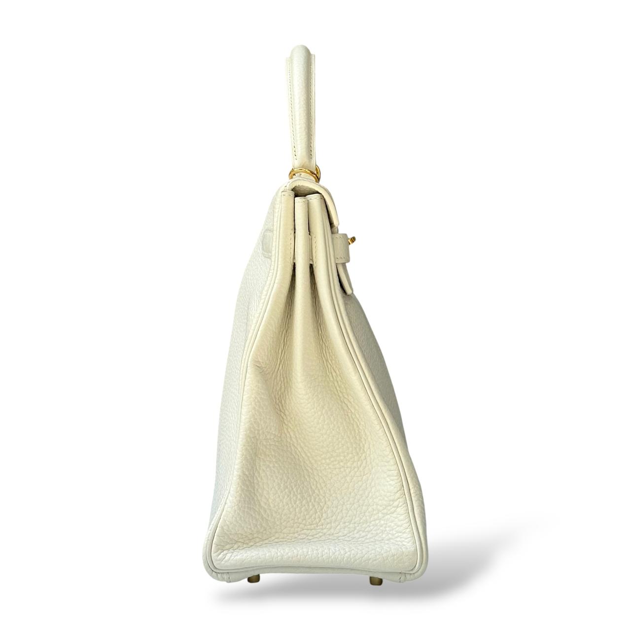 Hermes Kelly 28 Mushroom Clemence GHW - Image 3