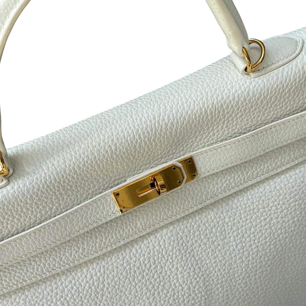 Hermes Kelly 28 Mushroom Clemence GHW - Image 7