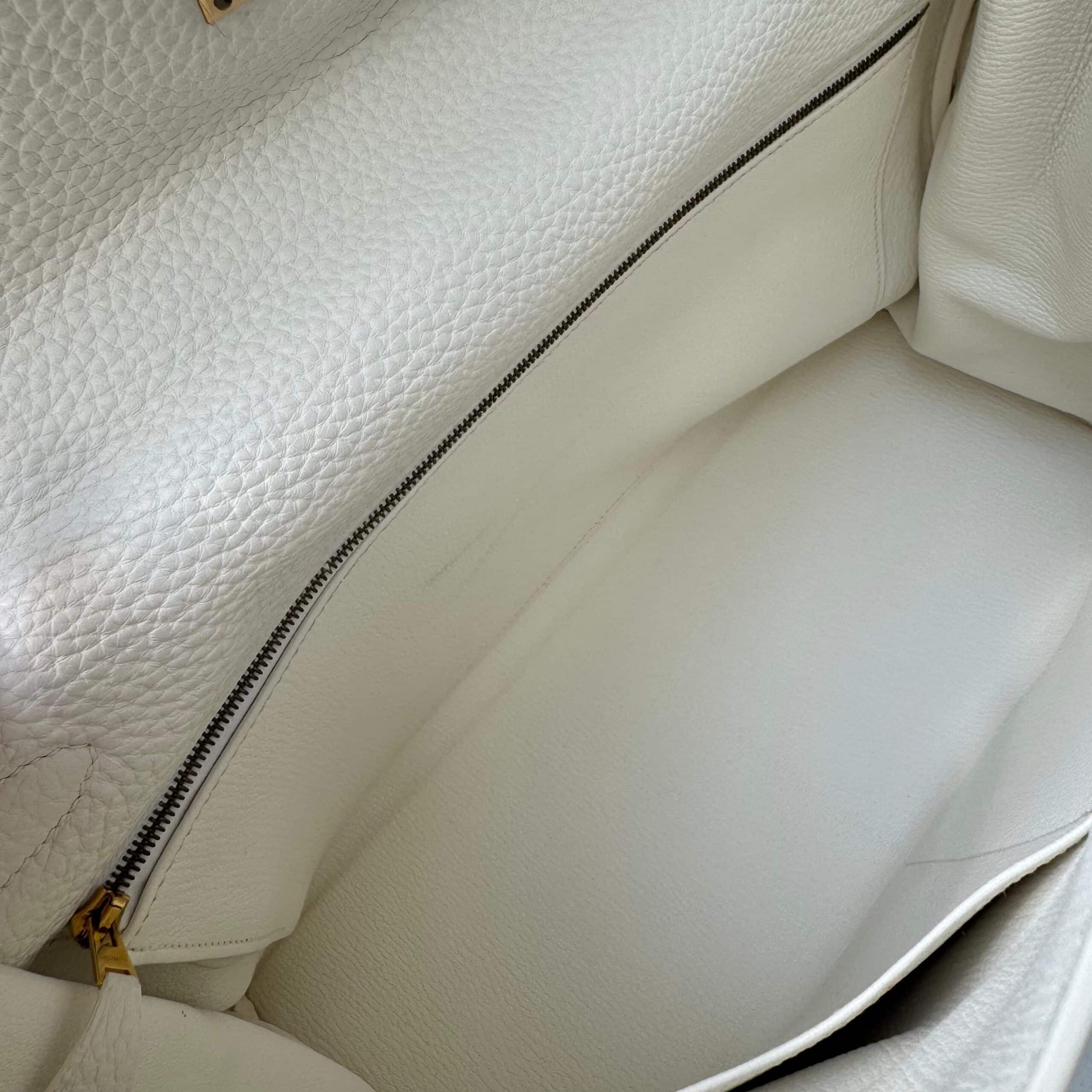 Hermes Kelly 28 Mushroom Clemence GHW - Image 11