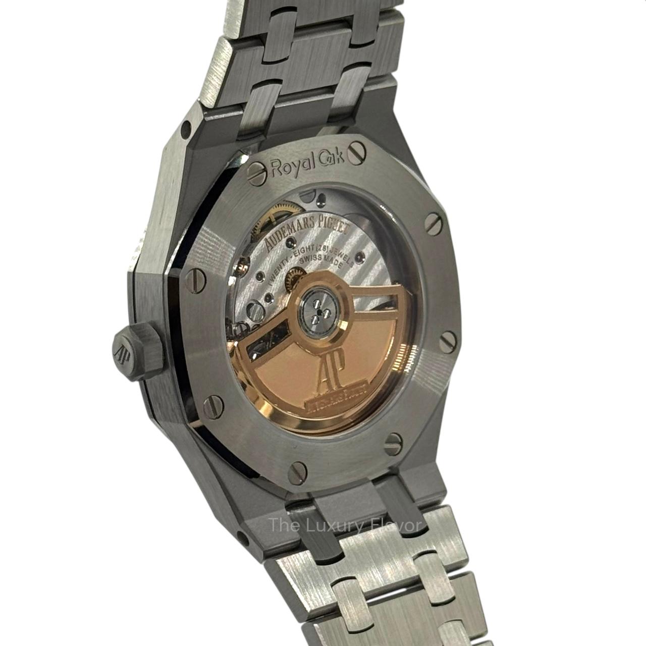 Audemars Piguet Royal Oak Selfwinding 34mm 77451ST.ZZ.1361ST.03 Stainless Steel Brilliant-Cut Diamonds Light Blue Dial - Image 6