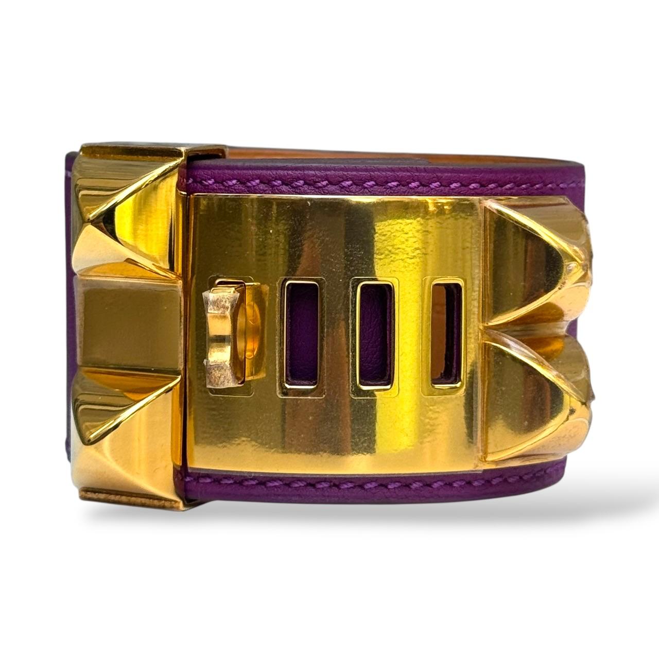 Hermes Collier de Chien Bracelet Anemone GHW Size S - Image 2