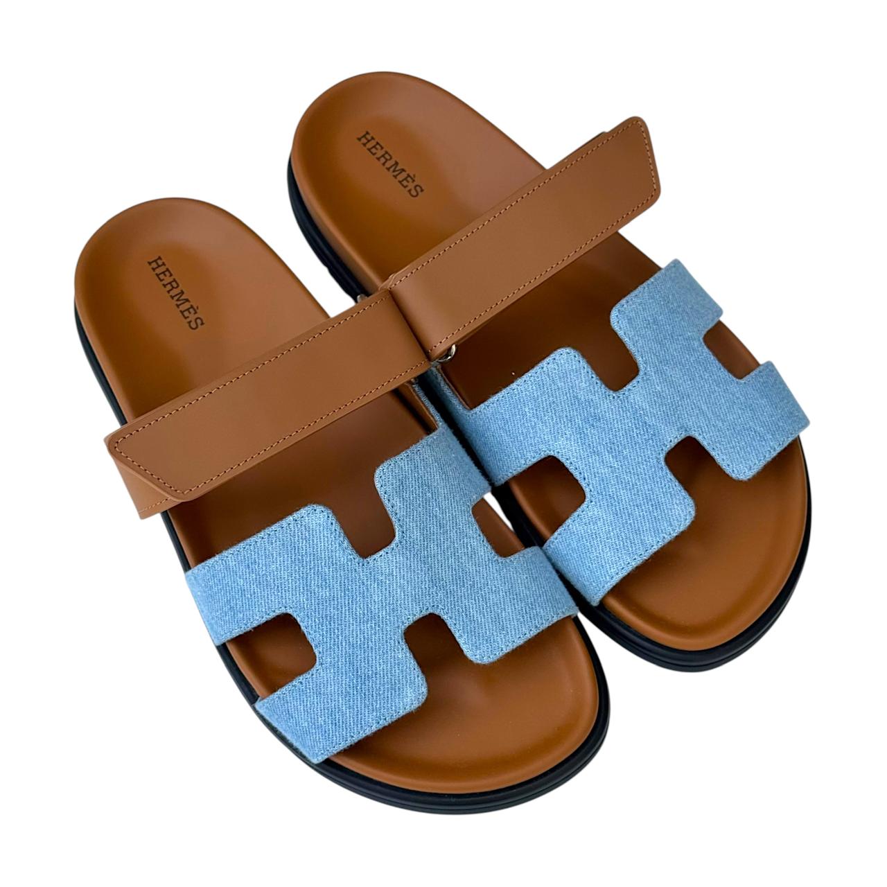 Hermès Chypre 36 EU Bleu Clair / Naturel - Image 2