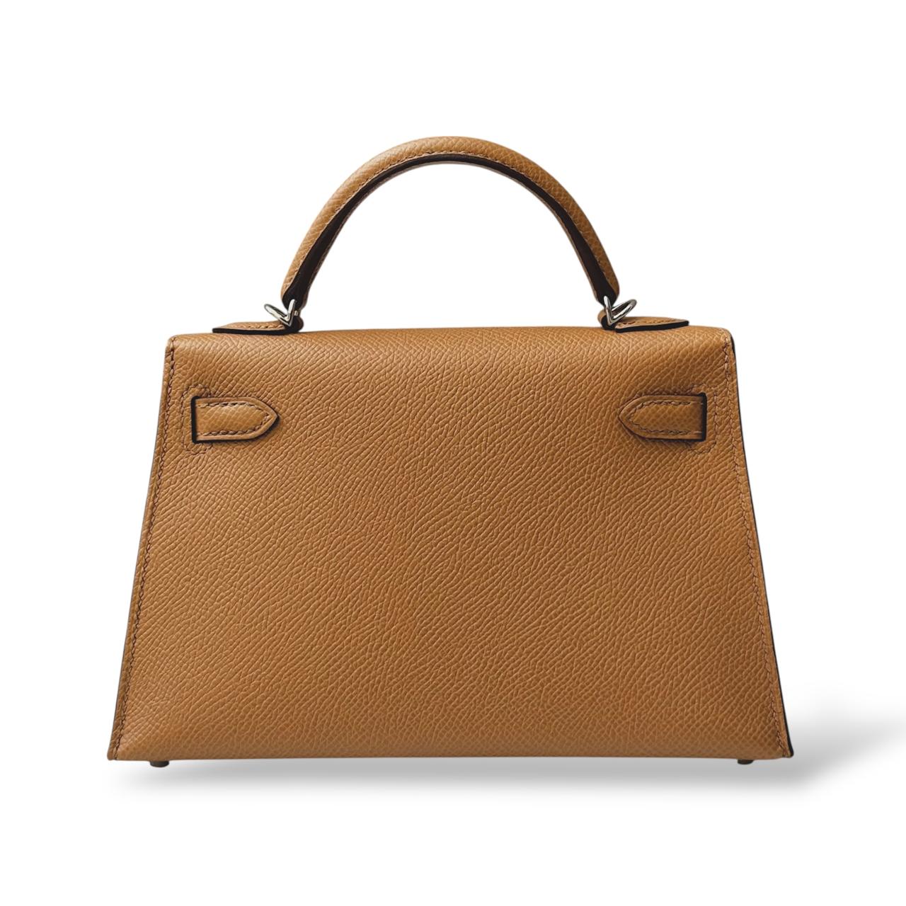 Hermes Kelly Mini Biscuit Epsom PHW - Image 3