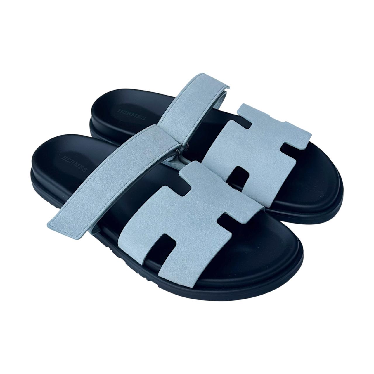 Hermes Chypre 44.5 EU Bleu Glacier Suede - Image 2