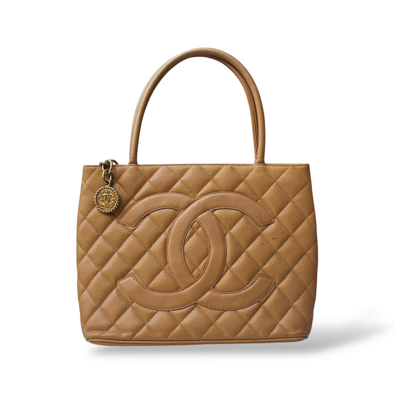 Chanel Medallion Caviar Tote Bag