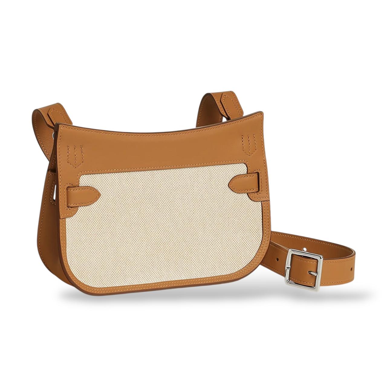 Hermes Mini Jypsiere Ecru / Beige / Gold Swift Canvas PHW - Image 4