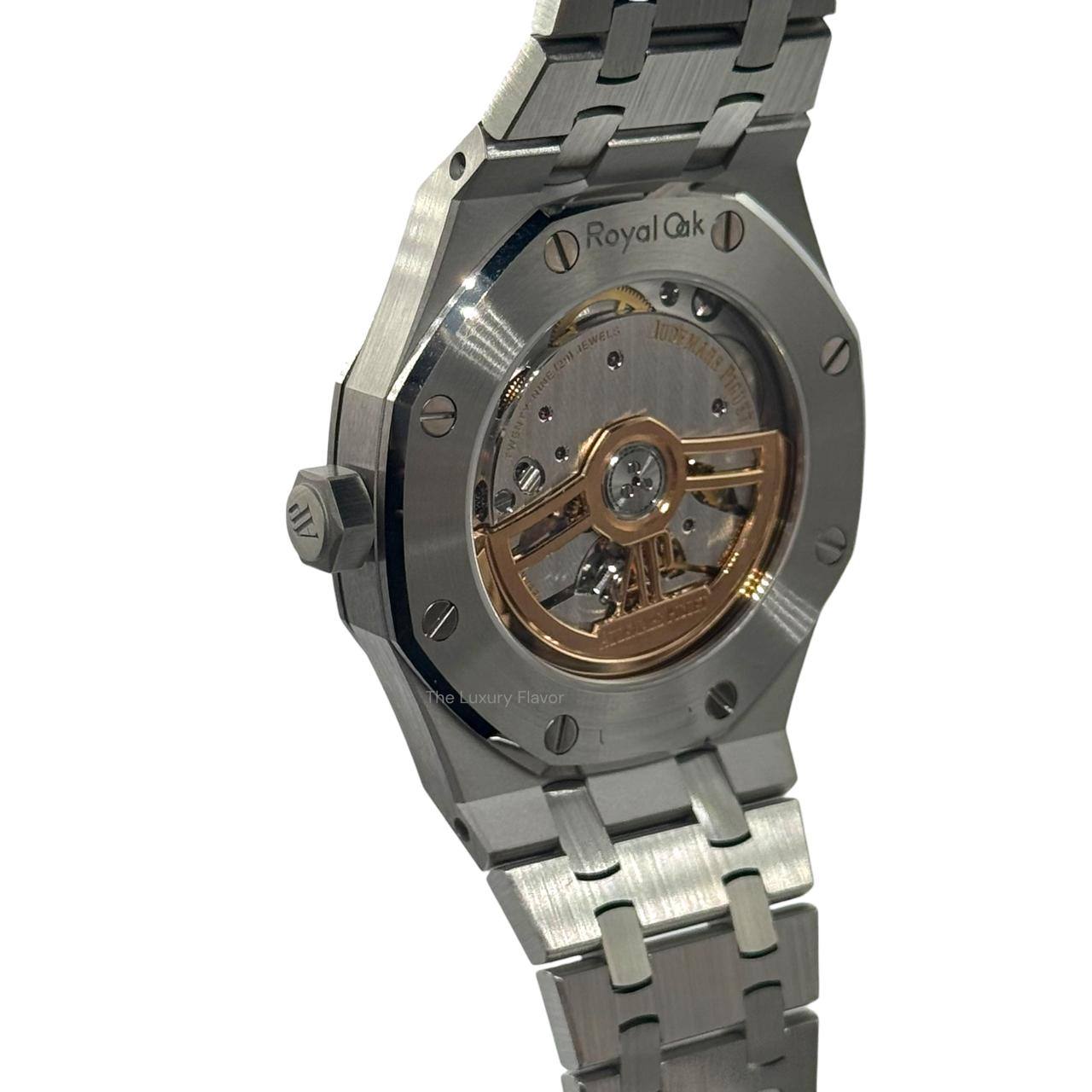 Audemars Piguet Royal Oak 37mm 15551ST.ZZ.1356ST.05 Stainless Steel “Bleu nuit nuage 50” Dial Diamonds Set Bezel - Image 5