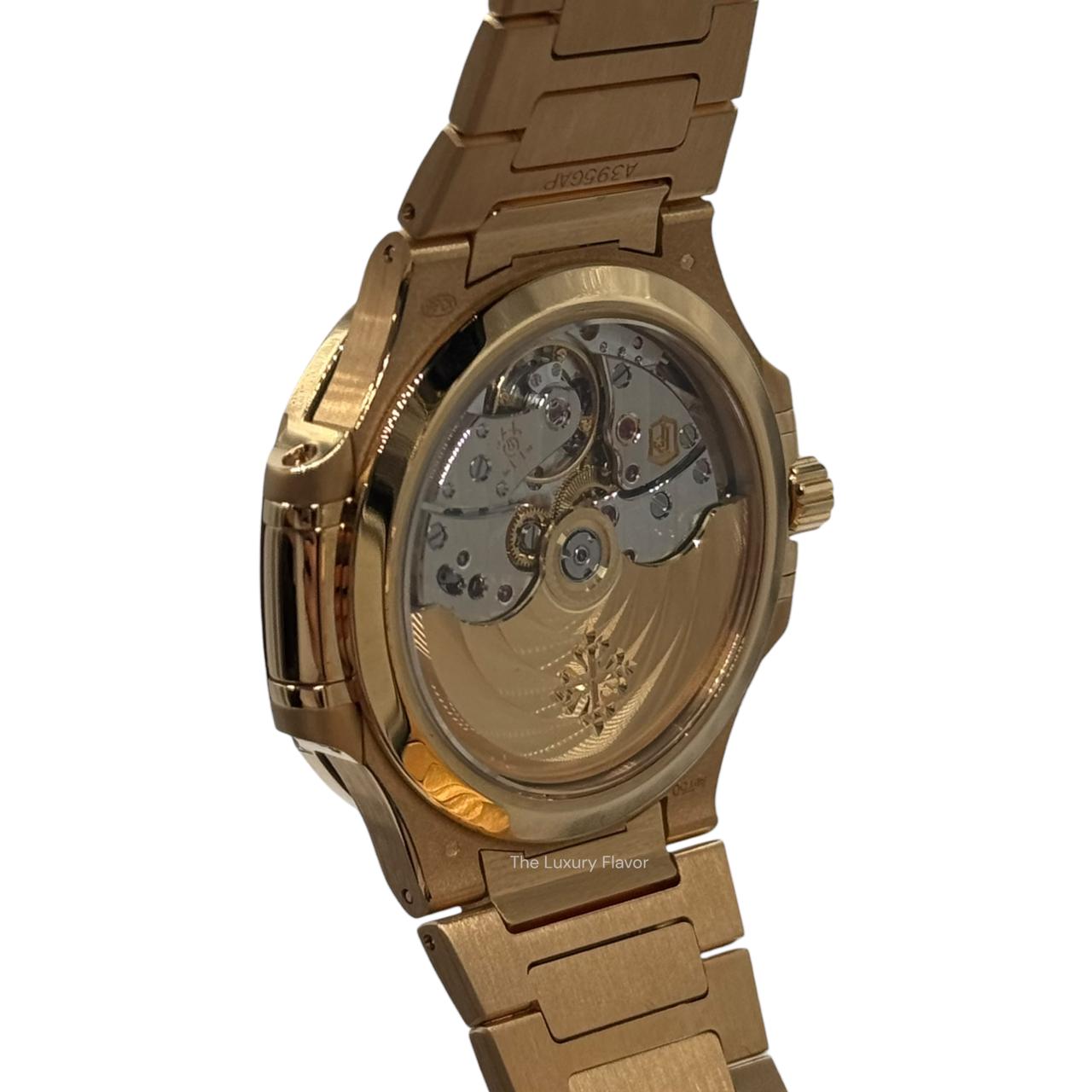 Patek Philippe Nautilus 35.2mm 7118/1300R "Ladies Automatic" Self Winding Rose Gold with "Champagne" and "Cognac" Spessartites - Image 6