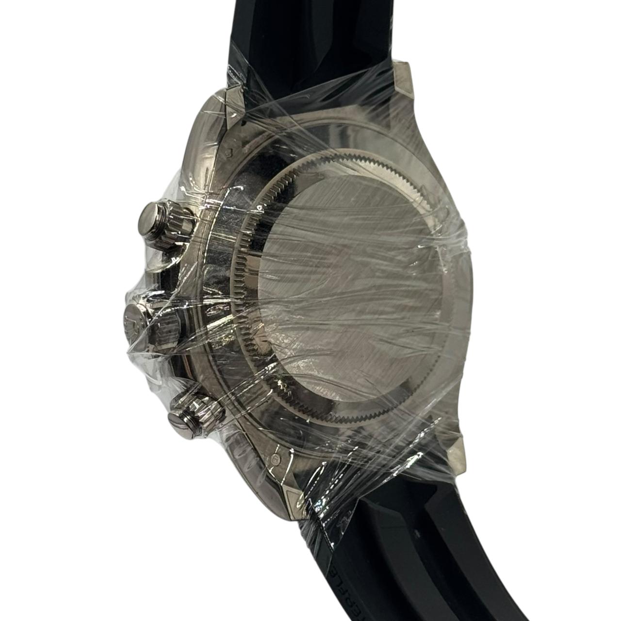 Rolex Daytona 40mm 116589TBR "Eye Of The Tiger" White Gold Diamond Bezel Black and Silver Diamond Dial Oysterflex Bracelet - Image 4