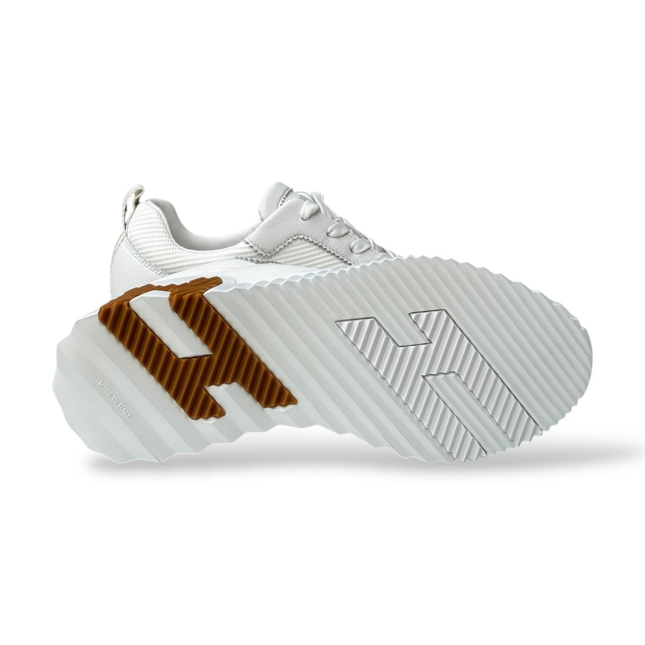 Hermes Bouncing 38.5 EU Blanc Mesh Sneakers - Image 3