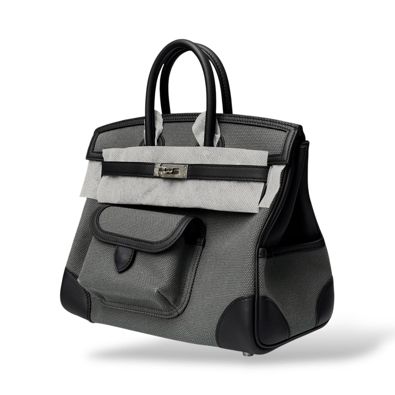 Hermes Birkin 25 Cargo Vert Mangrove Canvas PHW - Image 5