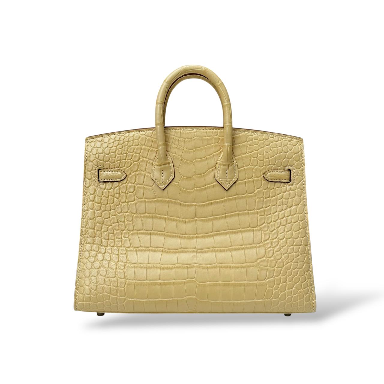 Hermes Birkin 20 Vanille Alligator PHW - Image 4