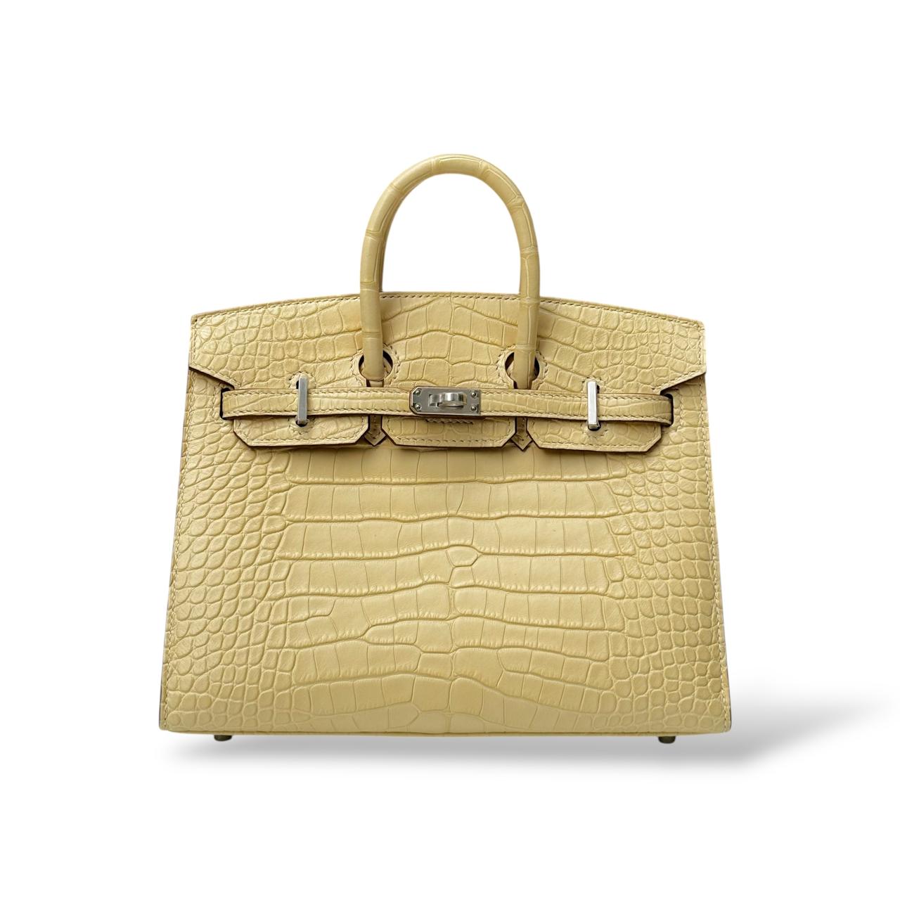 Hermes Birkin 20 Vanille Alligator PHW