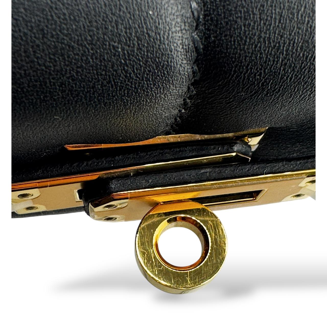 Hermes Kelly 25 Padded Black Swift GHW - Image 6