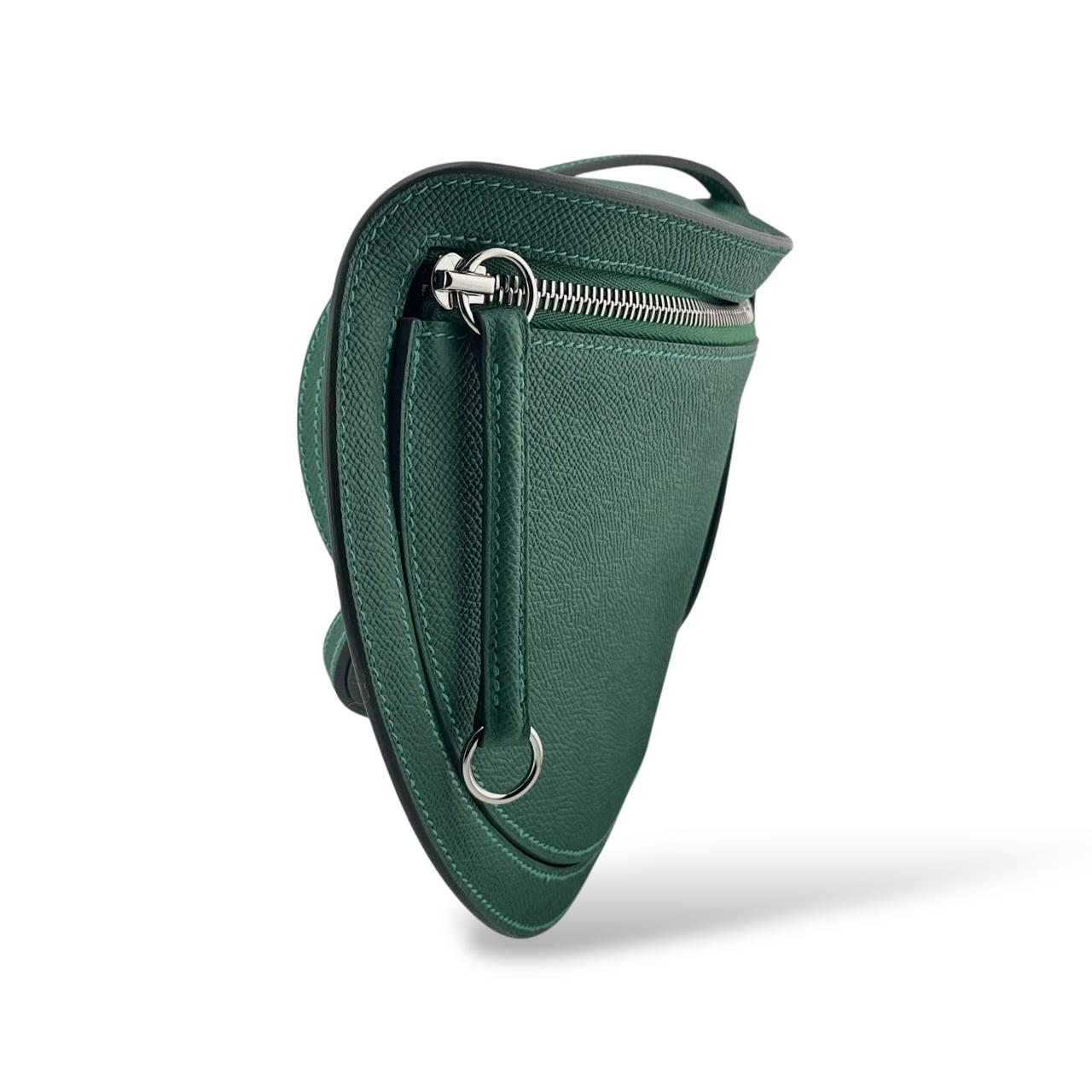 Hermes Sac Petite Course Vert Moyen Epsom PHW - Image 2