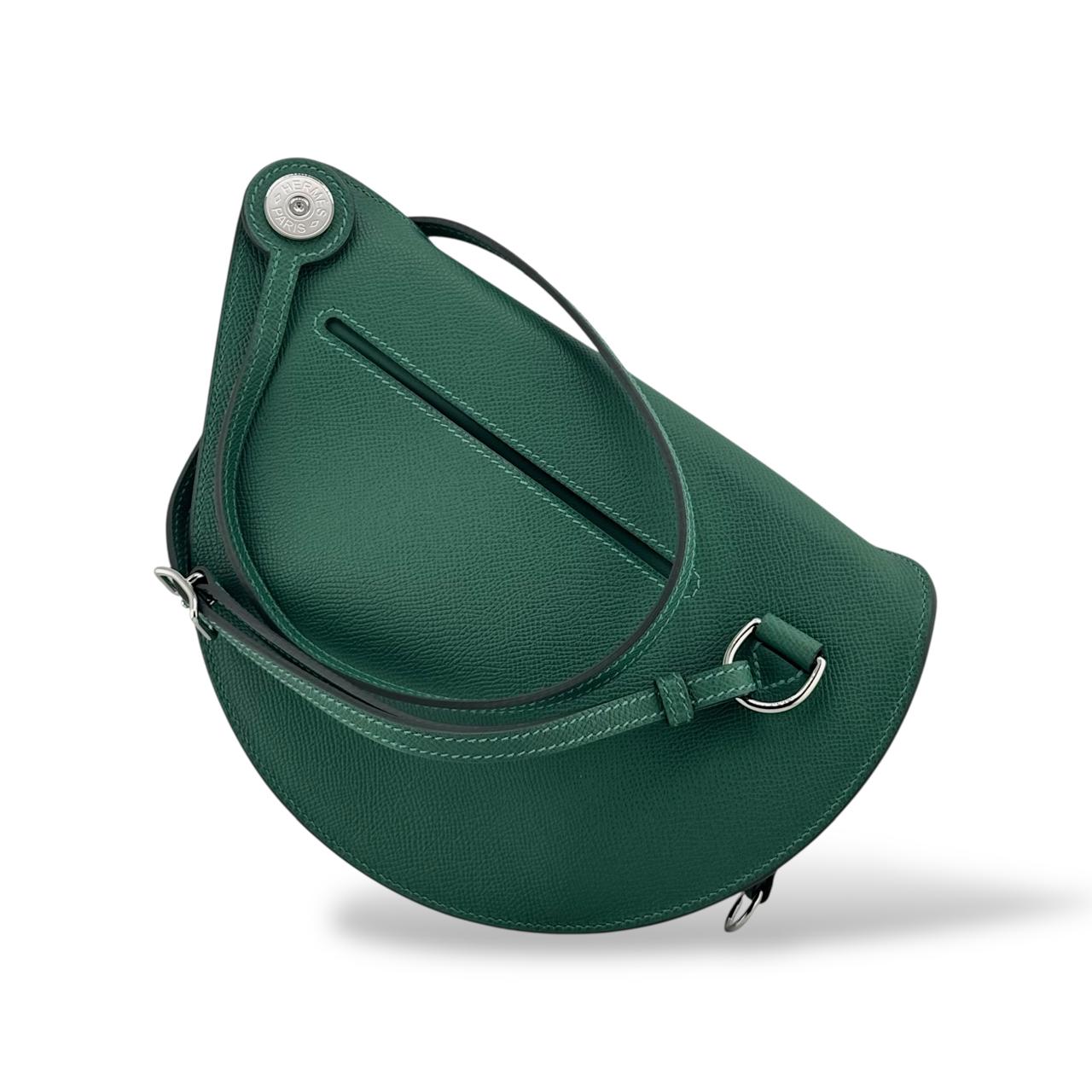 Hermes Sac Petite Course Vert Moyen Epsom PHW - Image 3