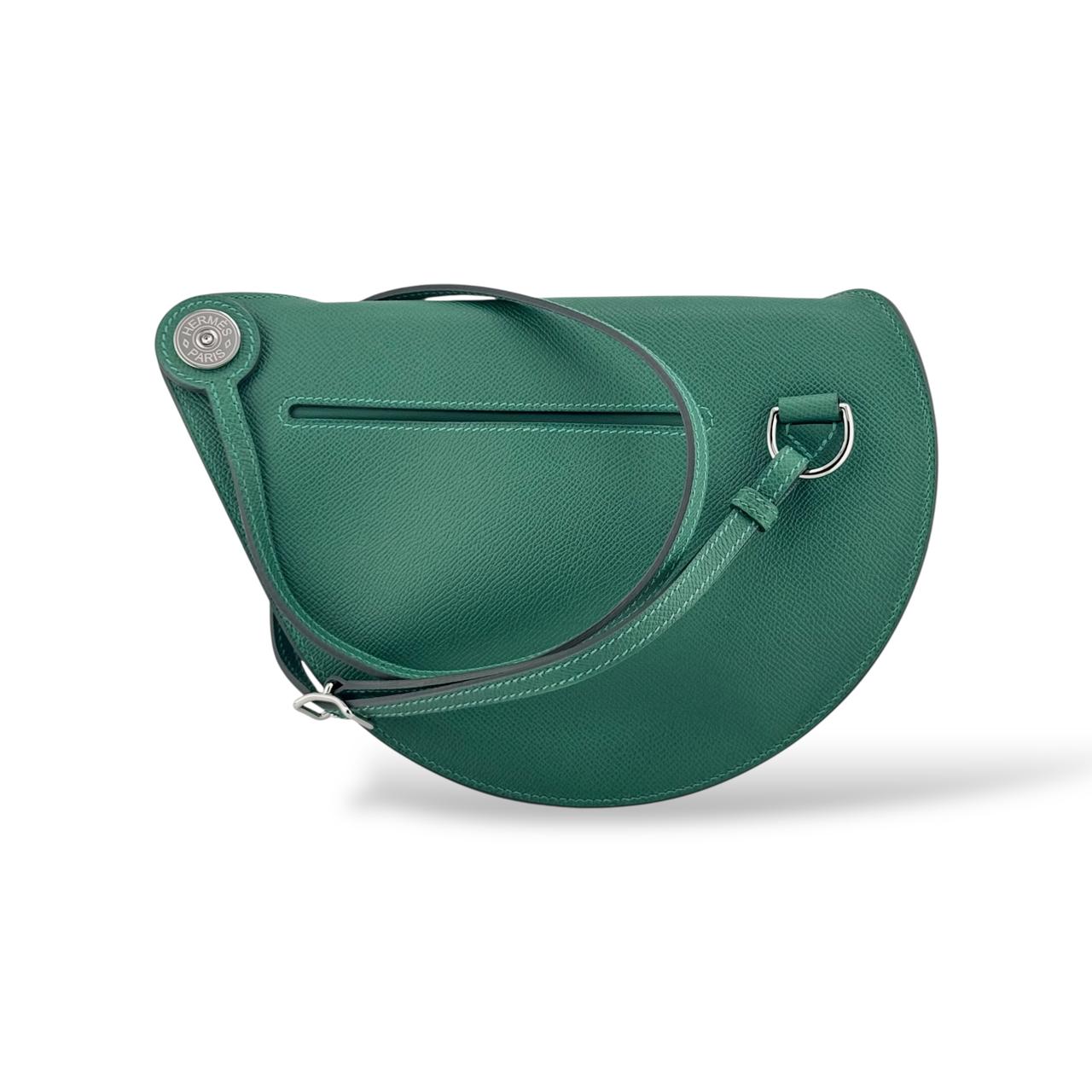 Hermes Sac Petite Course Vert Moyen Epsom PHW - Image 4