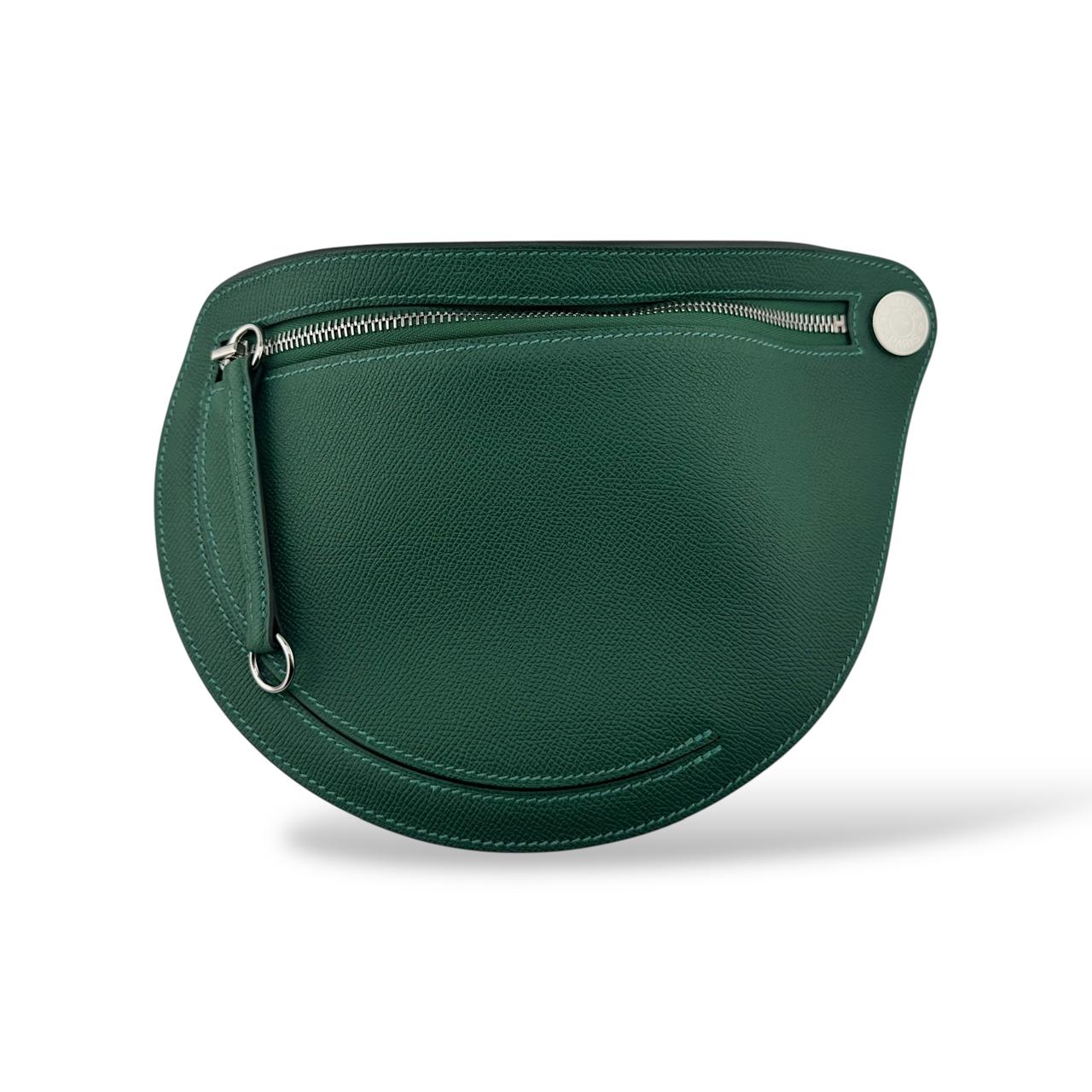 Hermes Sac Petite Course Vert Moyen Epsom PHW - Image 6