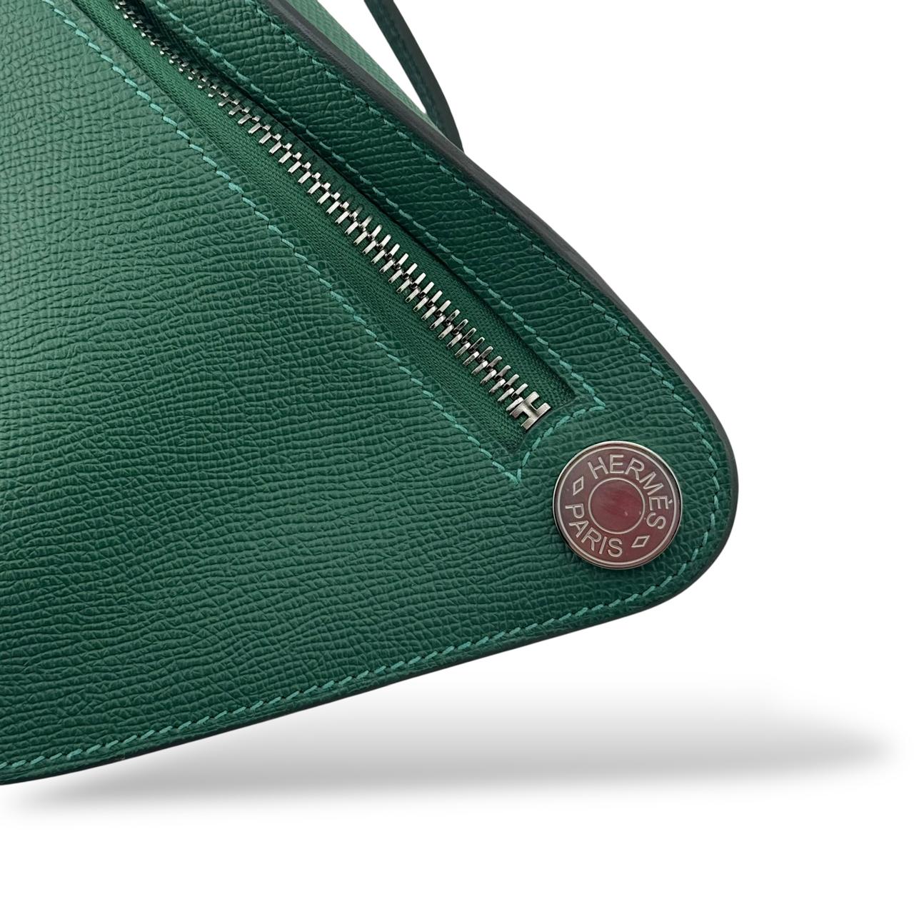 Hermes Sac Petite Course Vert Moyen Epsom PHW - Image 7