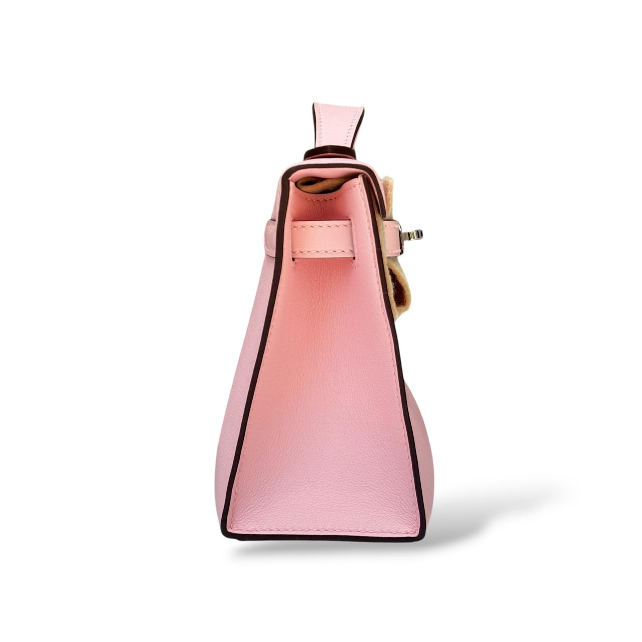 Hermes Kelly Pochette Rose Sakura Swift PHW - Image 3