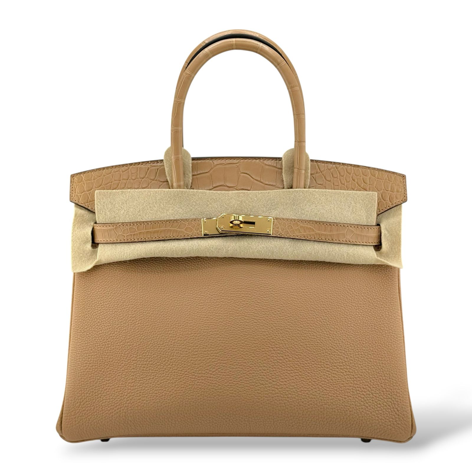 Hermes Birkin 30 Chai Togo/Alligator Touch PBHW
