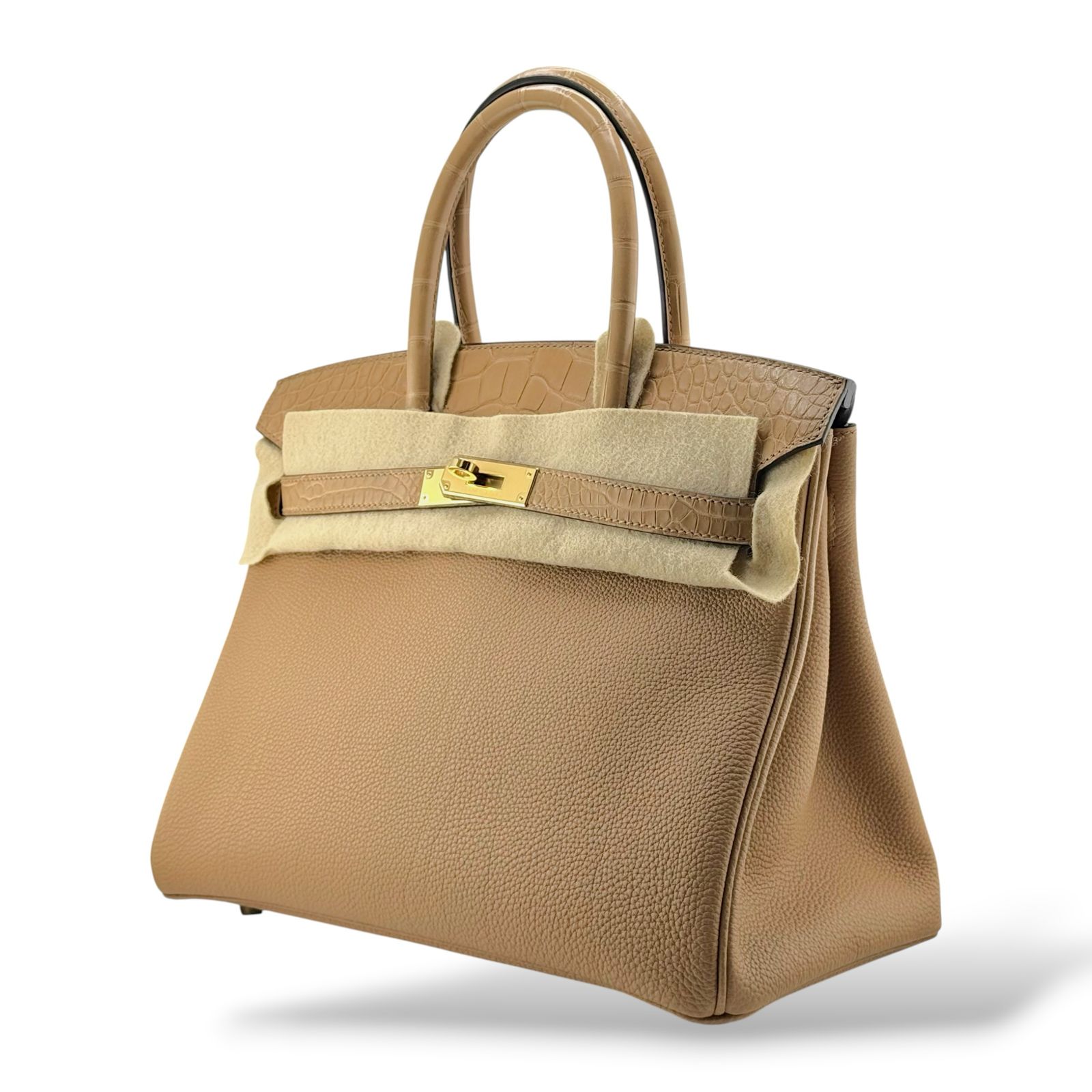 Hermes Birkin 30 Chai Togo/Alligator Touch PBHW - Image 5