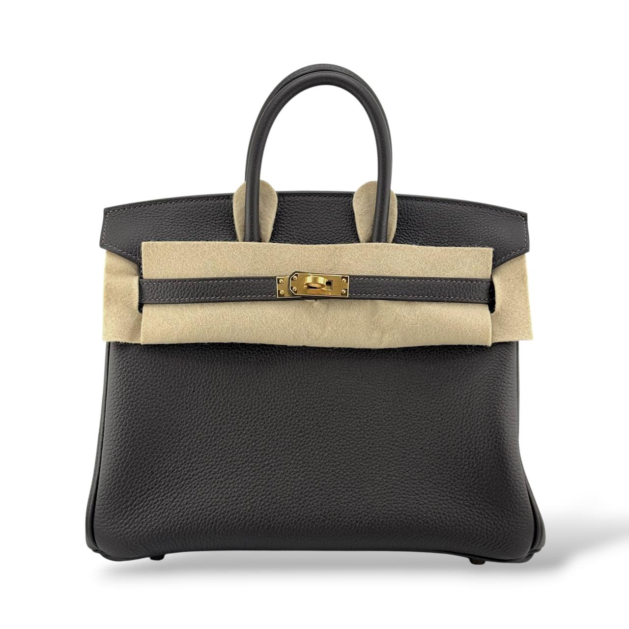 Hermes Birkin 25 Bai Brun Togo GHW