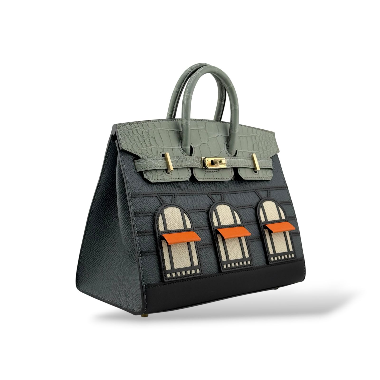 Hermes Birkin 20 Faubourg Gris Misty Rainy Days Touch PBHW - Image 2