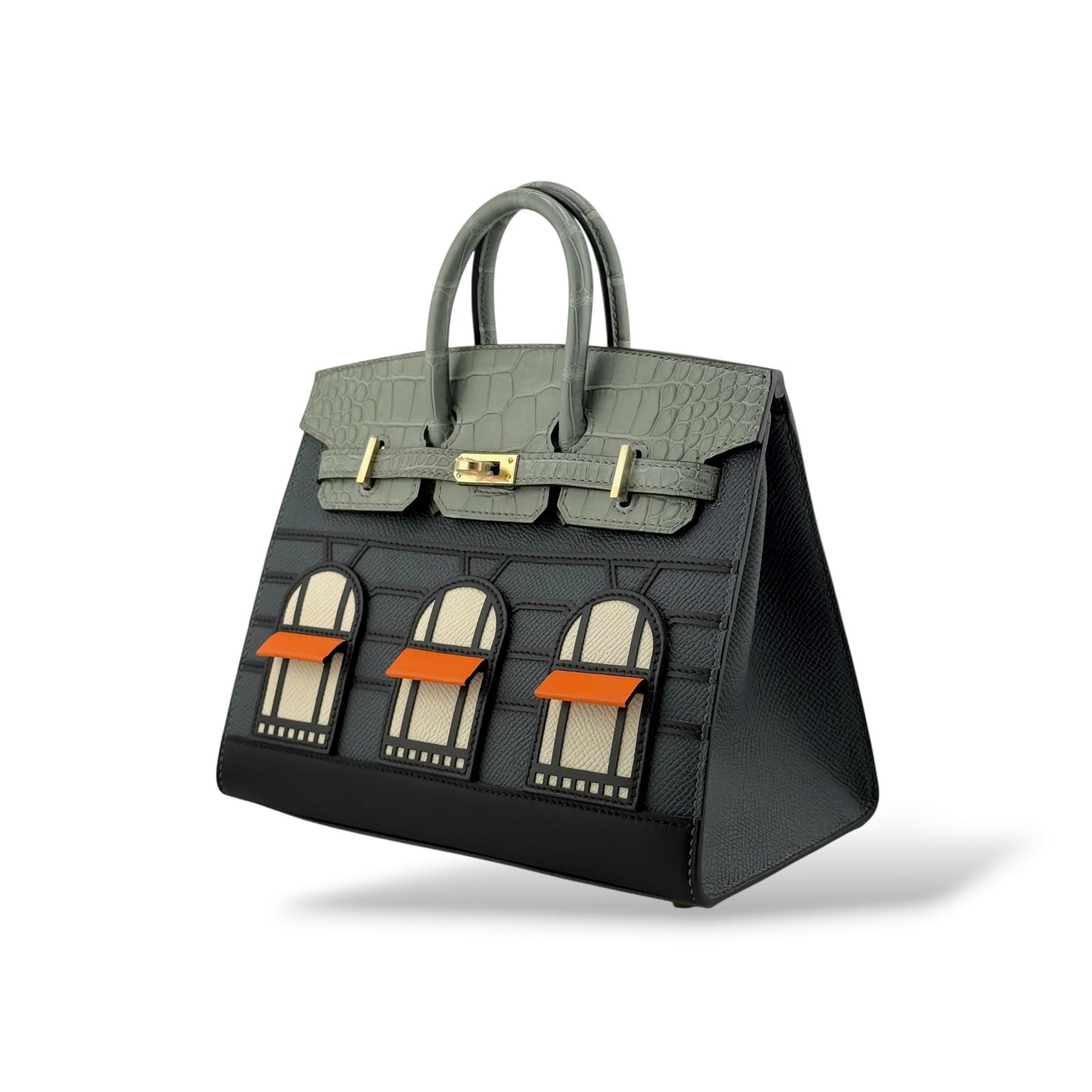 Hermes Birkin 20 Faubourg Gris Misty Rainy Days Touch PBHW - Image 5