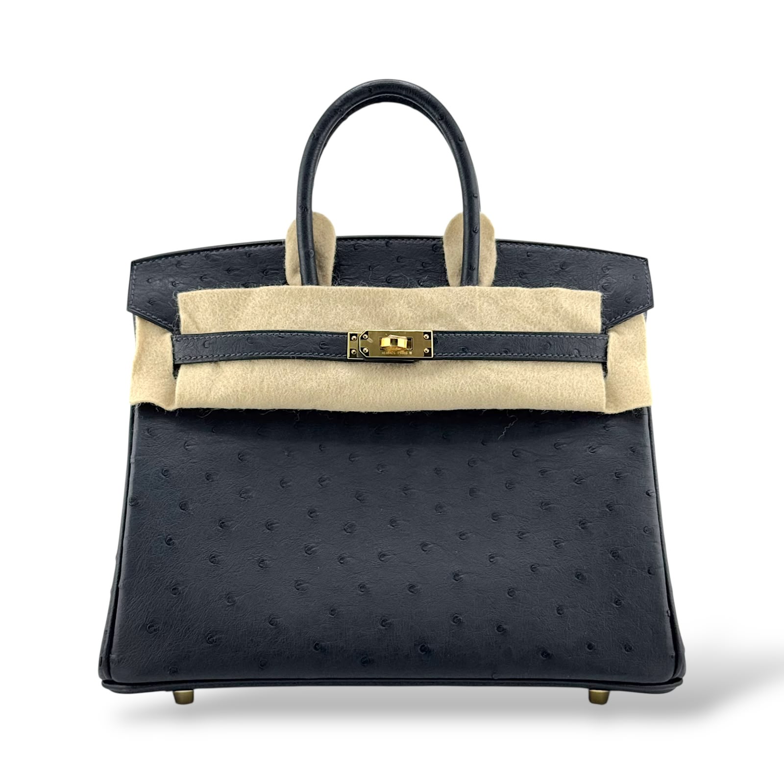 Hermes Birkin 25 Caban Ostrich GHW